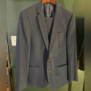 Navy blue wool suit
